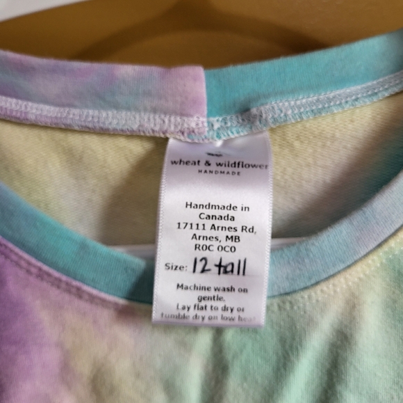 Kids size 12 tall custom made sweater from Wheat and Wildflower Handmade - Picture 3 of 3